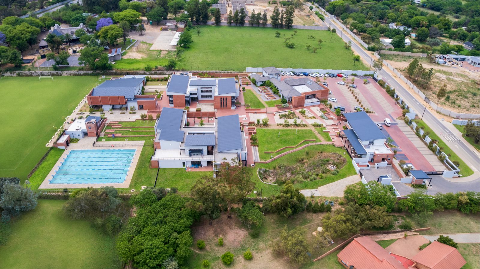 The campus from above