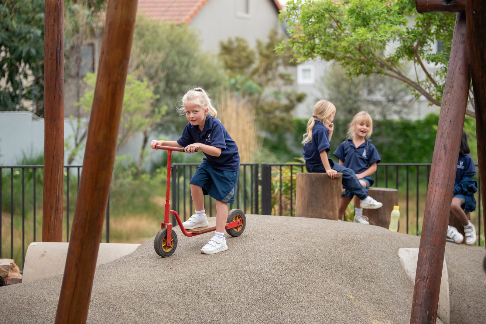 Free play on the Junior Prep playground