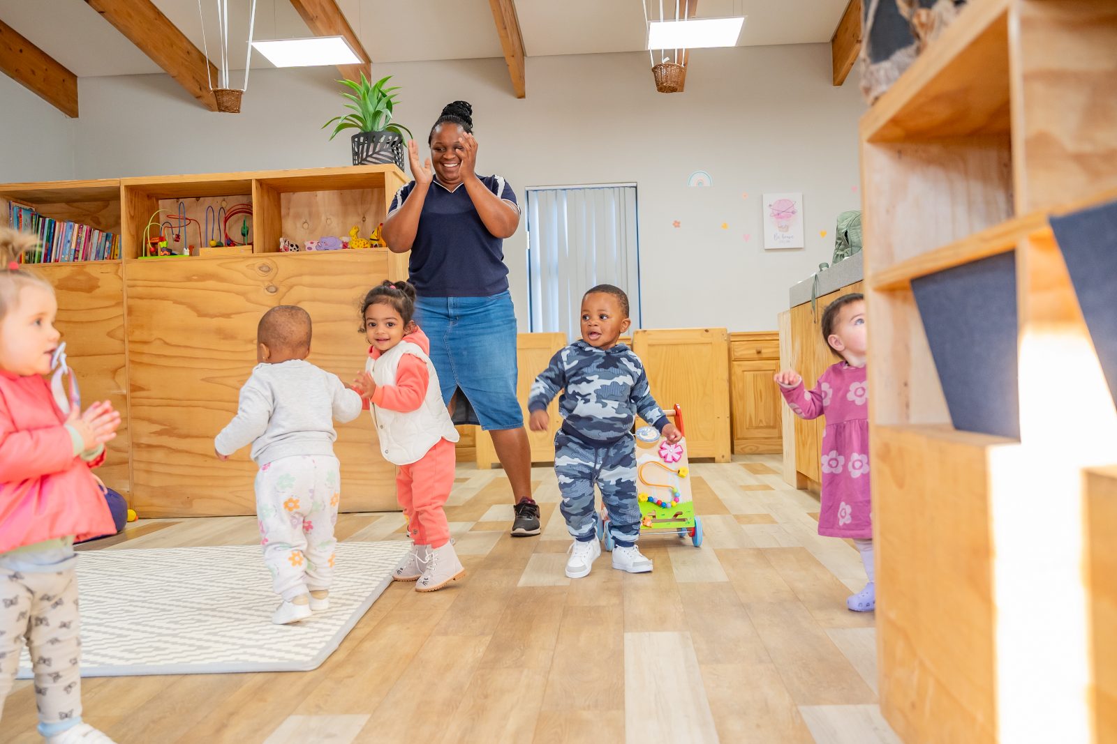 Morning movement in the toddler room